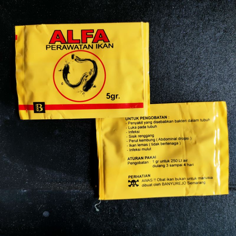 Alfa obat perawatan ikan sakit infeksi 5 gram