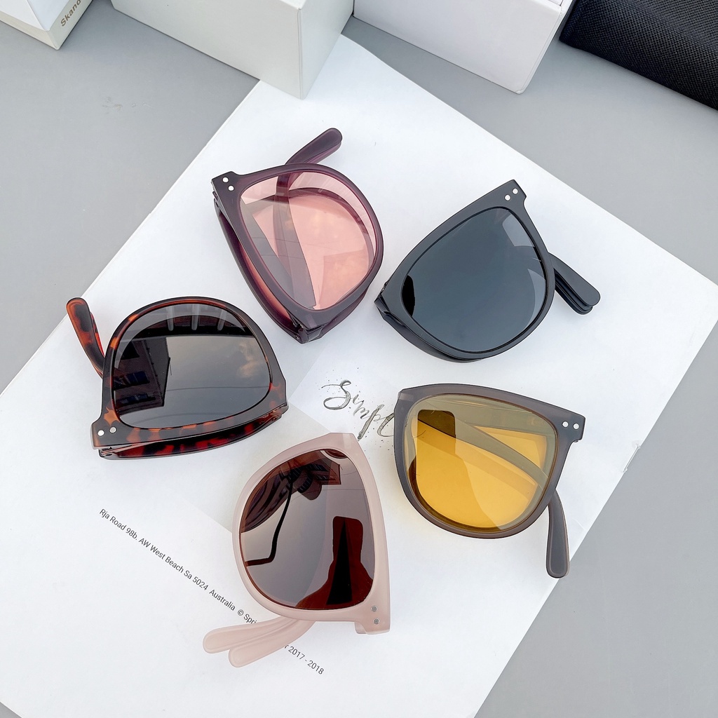 ❤GTB❤ Kacamata Hitam Terbaru bisa di LIPAT Sunglasses Anti-UV Wanita Pria Import Kacamata Fashion R543