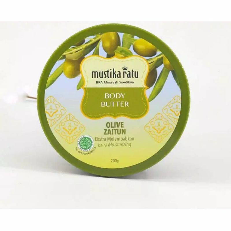 BODY BUTTER MUSTIKA RATU KANDUNGAN OLIVE ZAITUN~BERKUALITAS ISI  200 GR~BODY BUTTER UNTUK BADAN