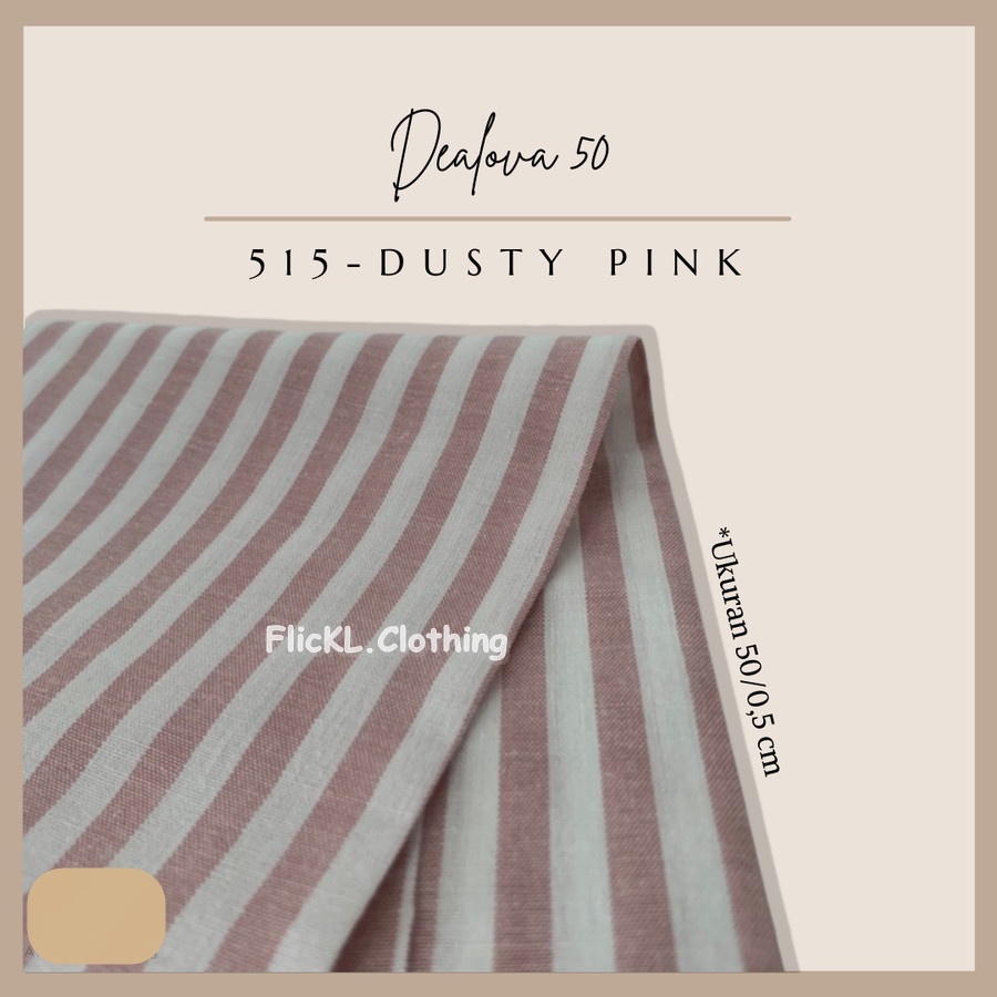 Bahan Kain Dealova 50 Premium Motif Salur Garis Garis Corak Garis Garis 50cm Eceran