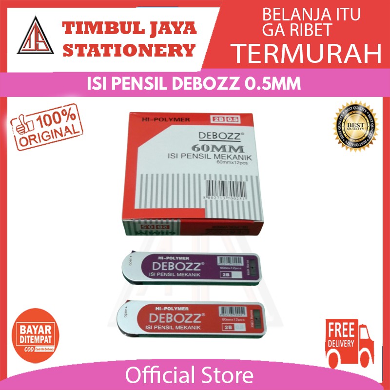 

Debozz isi pensil 2b 0.5mm db300 isi 12 tube