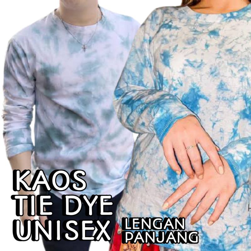KAOS TIE DYE PRIA WANITA LENGAN PANJANG/ T-SHIRT TIE DYE/ KAOS LENGAN PANJANG