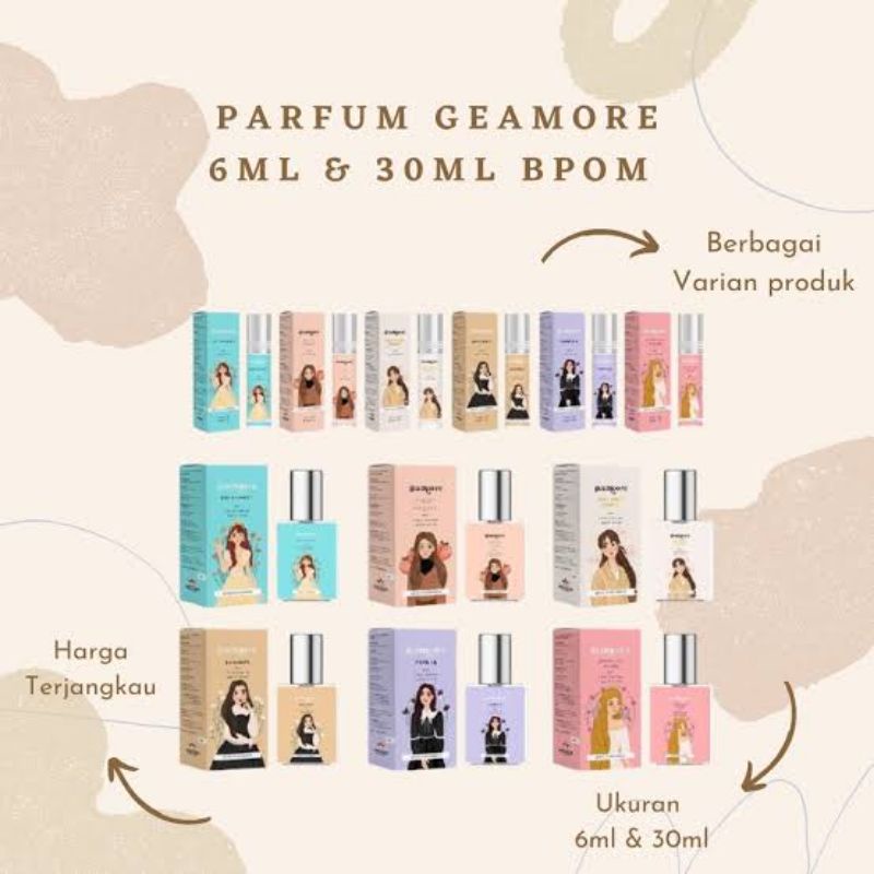 Parfum Geamoore Vanilla,Peony Joo, peach oh baby,Baby Backaratz, Backaratz,Baby sweet powder