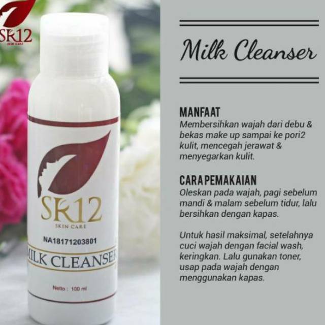 pembersih make up sisa alat rias milk cleanser SR12 BPOM ORIGINAL