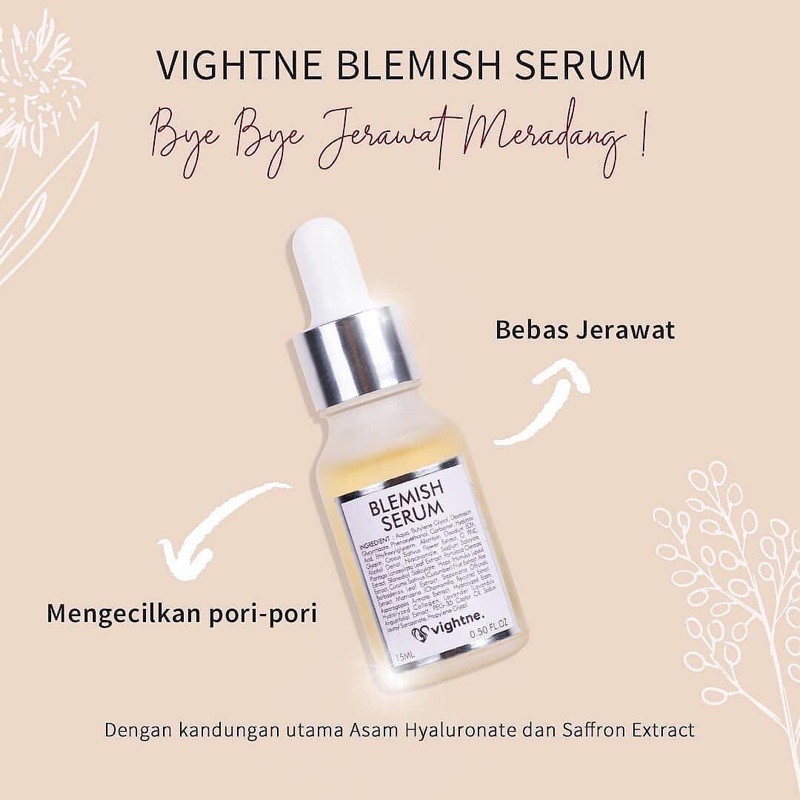 ORIGINAL VAVL BLEMISH SERUM VIGHTNE BY VIVALENTINE acne fight serum wajah whitening anti acne vavel