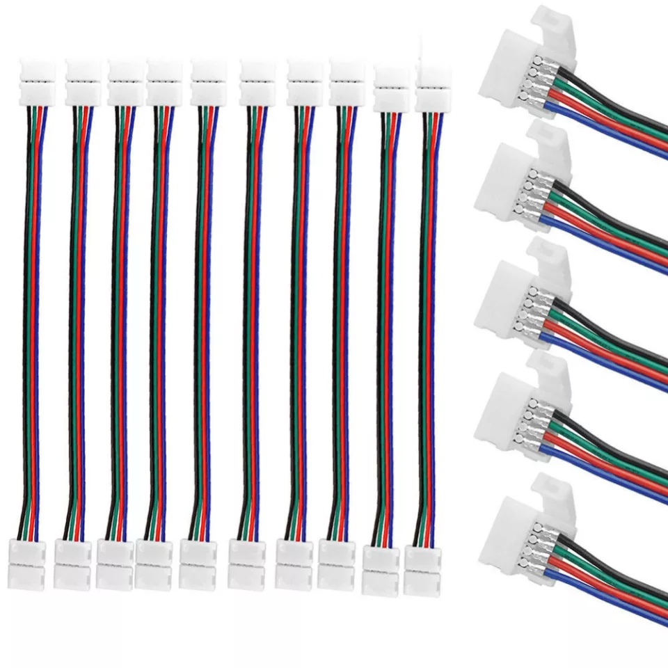 Kabel RGB 15CM Jepit 2 arah 2 sisi 4 PIN KLIP