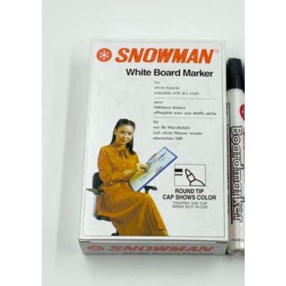 

Spidol Snowman Whiteboard BG-12 Warna Hitam