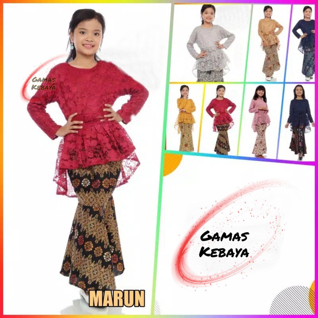 KEBAYA ANAK MODERN UMUR 4 6 8 10 12 TH