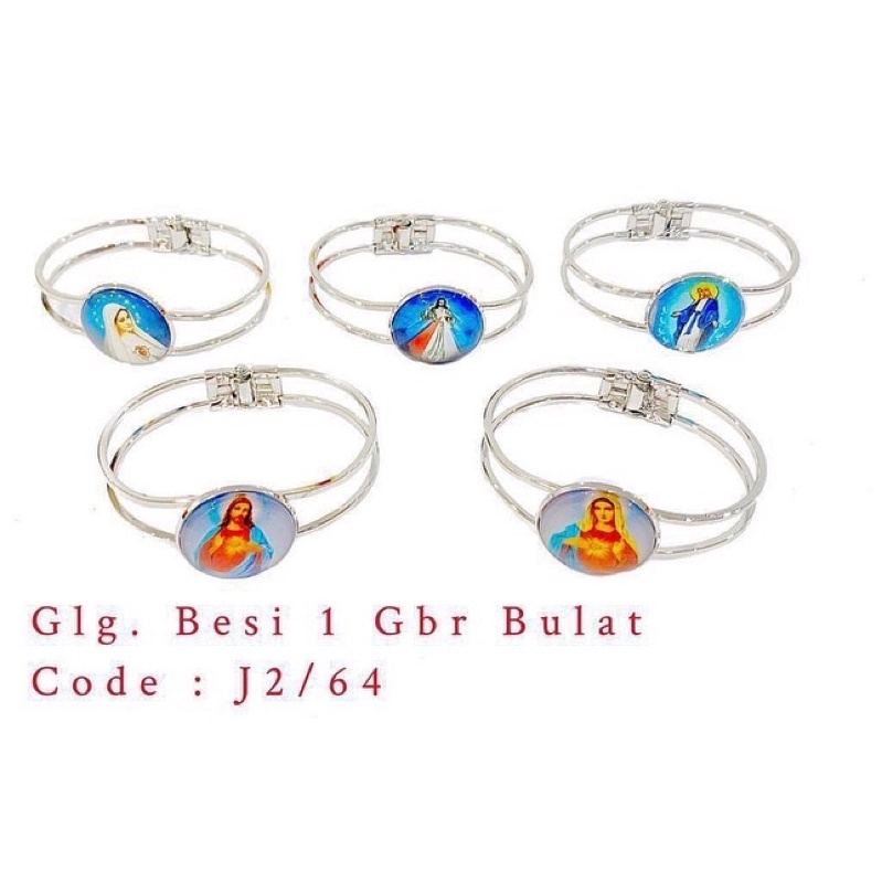 Gelang Besi Gambar Yesus/Maria