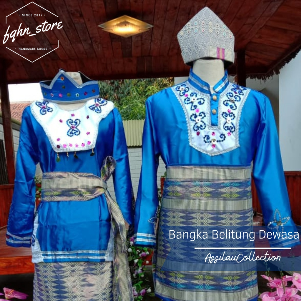 Baju adat Bangka Belitung dewasa satuan (laki-laki/perempuan)