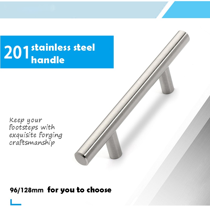 COD❤️Stainless Steel Handle Pintu Lemari Minimalis Tarikan Berbentuk T Pegangan Berongga Pegangan Laci Perabotan Pintu Kaca Tebal