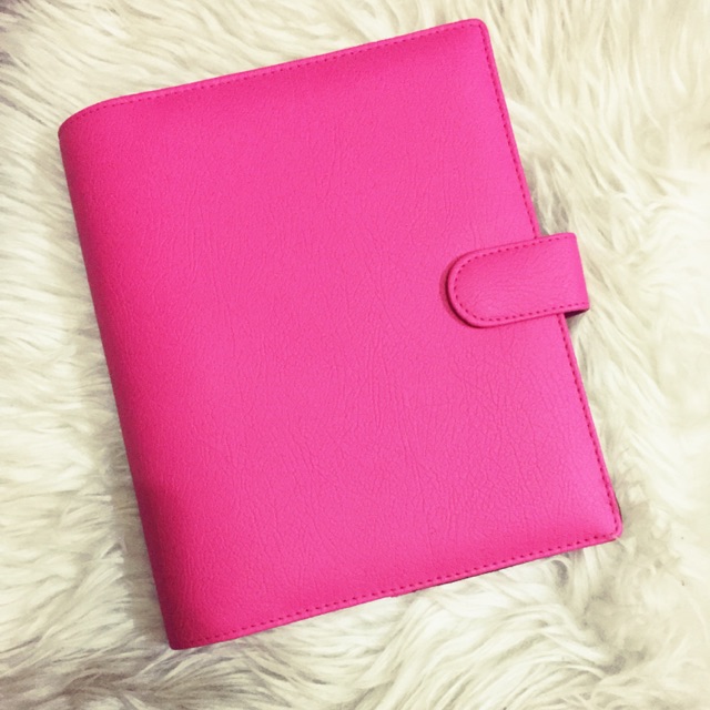 

Binder Kulit Polos Pink Fanta A5/20 Ring READY