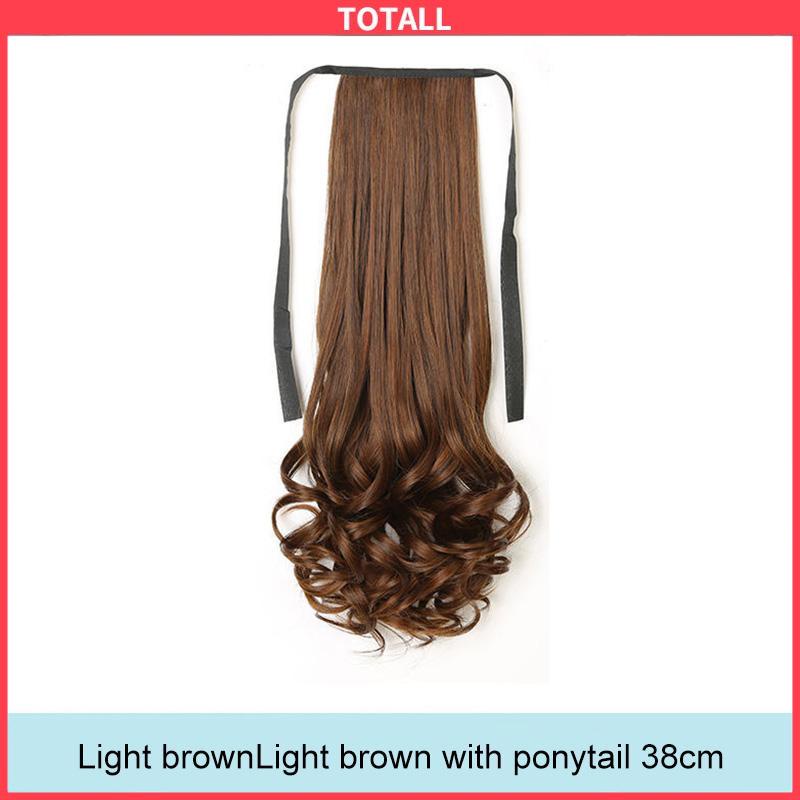 COD Wig Ponytail Panjang Keriting Lace-up Jenis Gelombang Besar Realistis Potongan Wig Alami-Totall