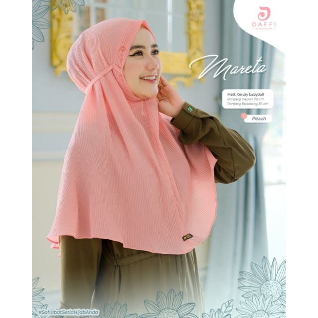Bergo Plisket Maretta ori Daffi Hijab