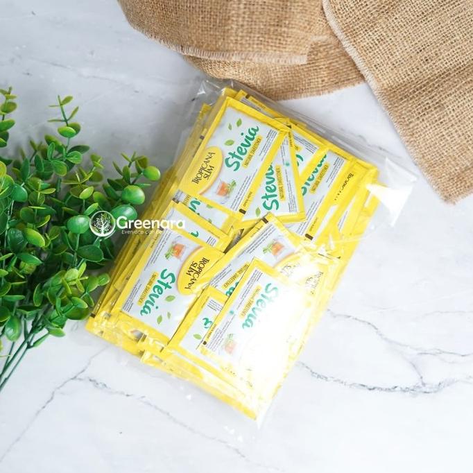 

Tropicana Slim Sweetener STEVIA 100pc / Gula Tropicana