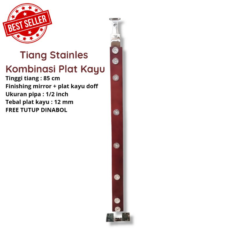 TIANG RAILING TANGGA KAYU, RAILING TANGGA STAINLESS