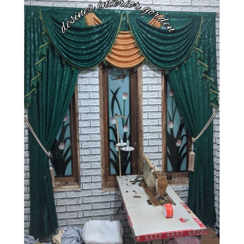 gorden poni Gorden Gelumbang mewah antik minimalis gorden jendela dan pintu kamar mewah kombinasi