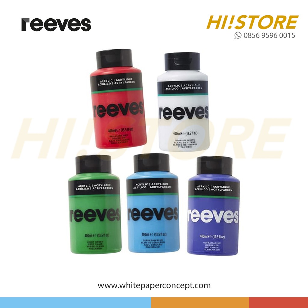  Reeves  Acrylic Paint 400ml Single Satuan Cat  Akrilik  