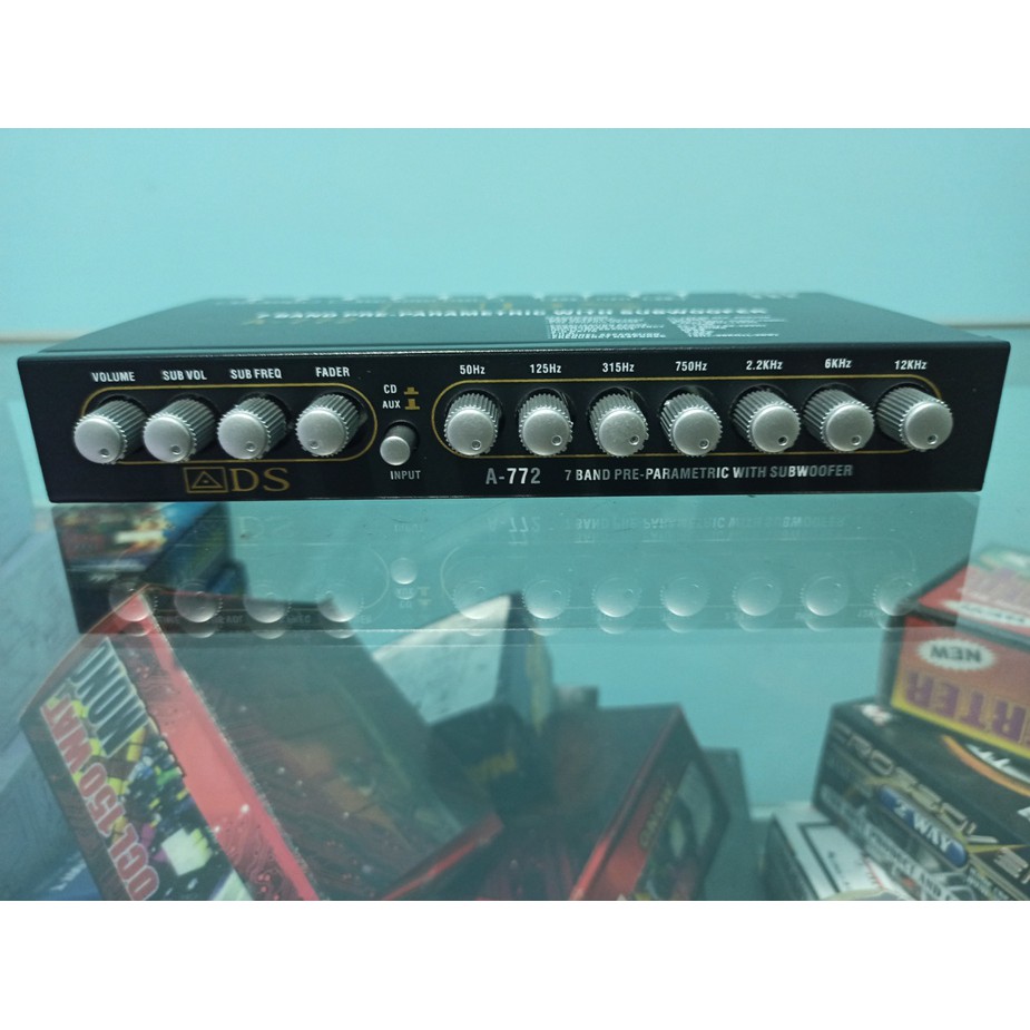 EQUALIZER preamp 7band parametric with subwoofer audio MOBIL ADS A772