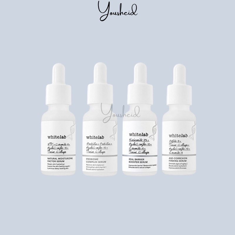 WHITELAB Age Correxion Firming Serum | Whitelab Microbiome Complex Serum | Whitelab Natural Moisturizing Factor Serum | Real Barrier Booster Serum