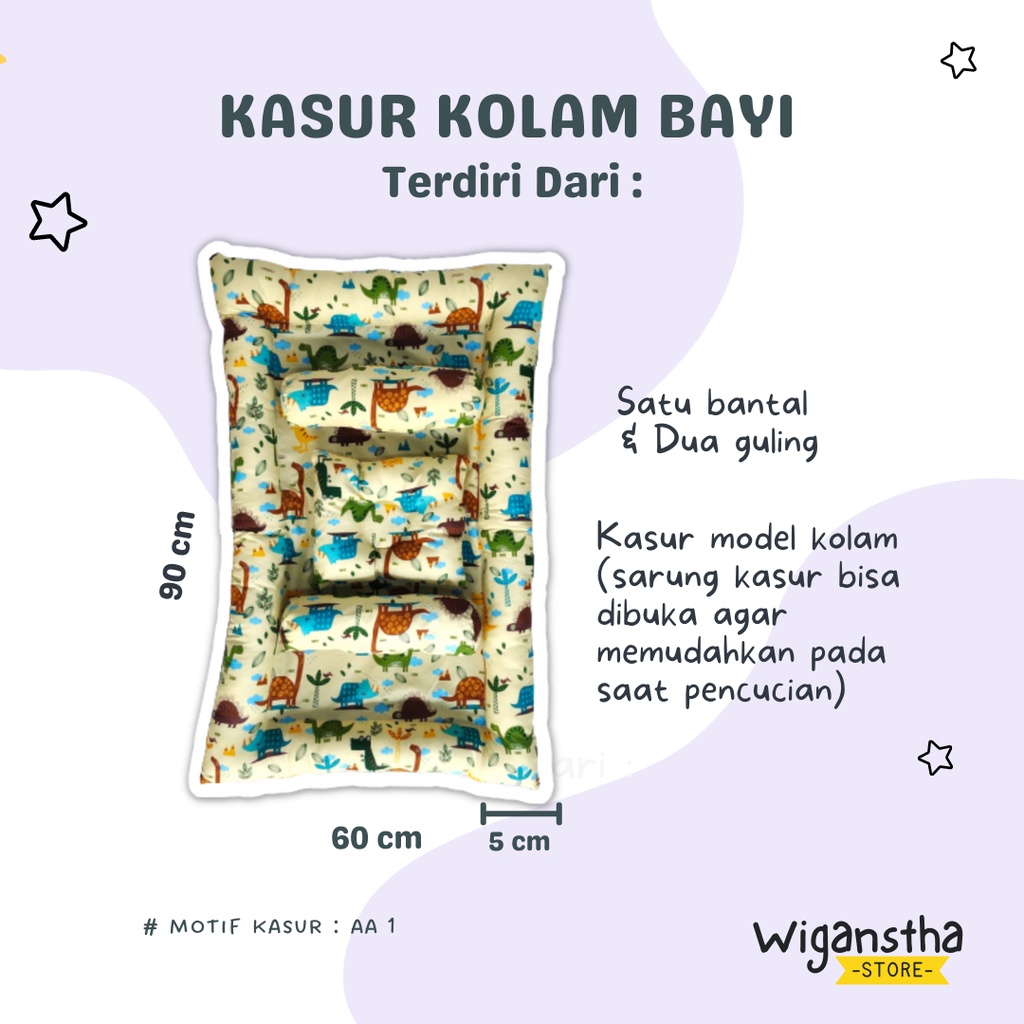 Kasur Bayi Model Kolam Karakter Lucu Part 1 / Kasur Bayi Free Bantal + Guling Tanpa kelambu / Kasur Kolam Tanpa Kelambu ( MAKOL ) / Wiganstha