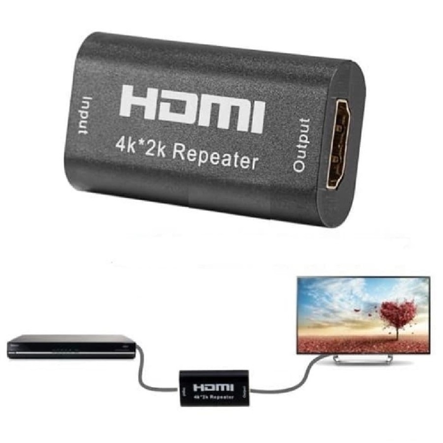 Repeater Extender Penguat Sinyal Hdmi 4k X 2k Female to Female