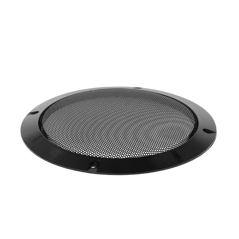 btsg 2PCS Protective Speaker Cover Steel Mesh Grille Grills Decorative Circle DIY Accessories Black