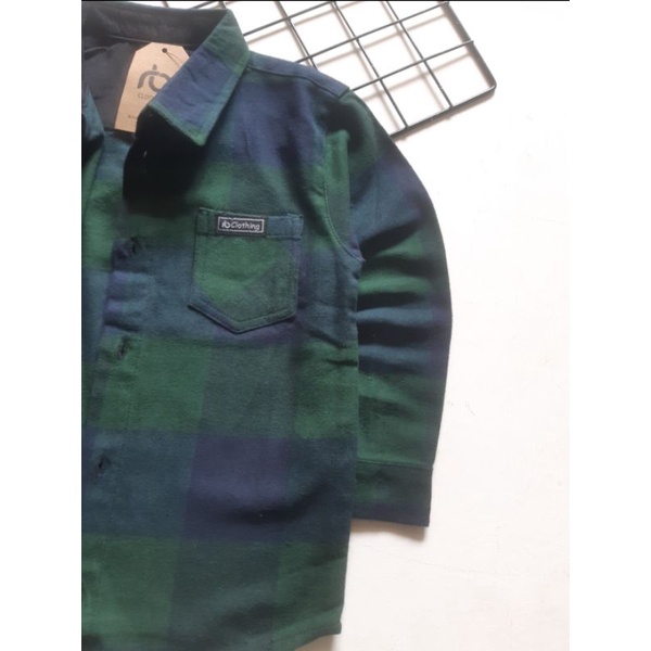 KEMEJA KATUN  FLANEL ANAK LAKI-LAKI &amp; PEREMPUAN LENGAN PANJANG  1-12th