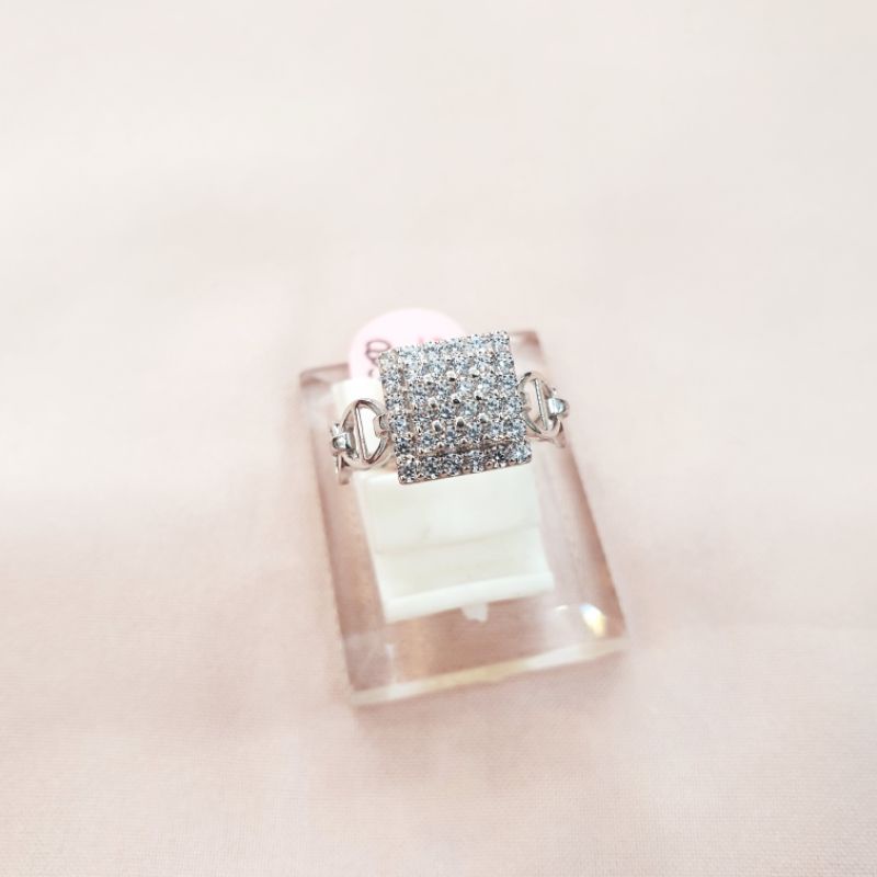 Cincin cor pmt putih emas asli kadar 750 17K