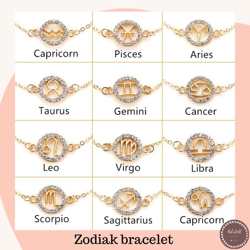 zodiak bracelet (gelang zodiak korea)