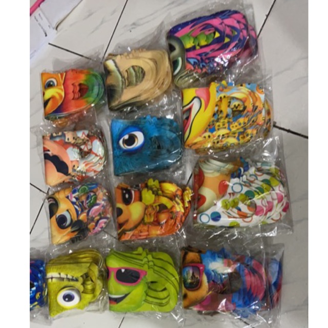 Grosiran Masker Scuba karakter anak Import Korea Motif Printing Asli