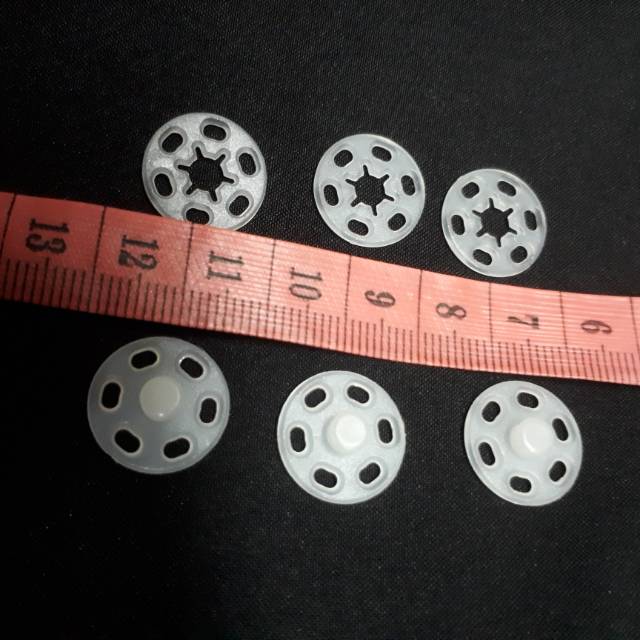 Kancing Jepret Plastik Besar/ Jepret Plastik 15 mm Perlusin