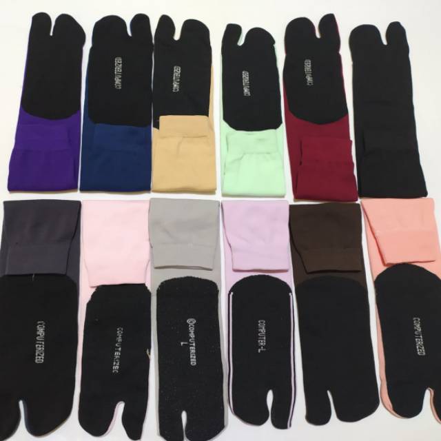 Kaos kaki jempol polos wanita
