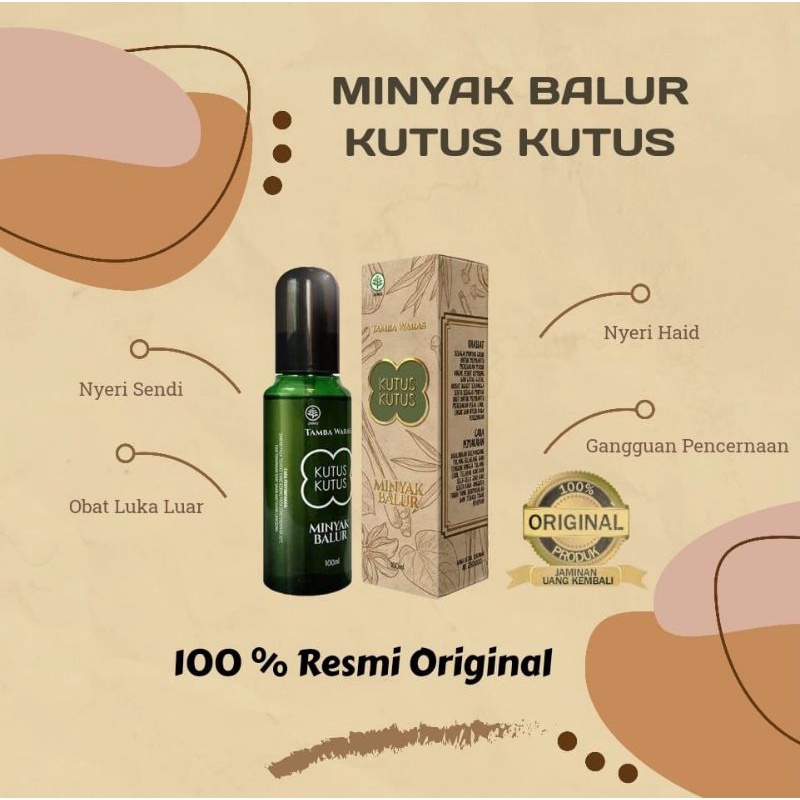 Minyak Kutus Kutus Original 100 ml, Minyak Kutus Kutus Bali