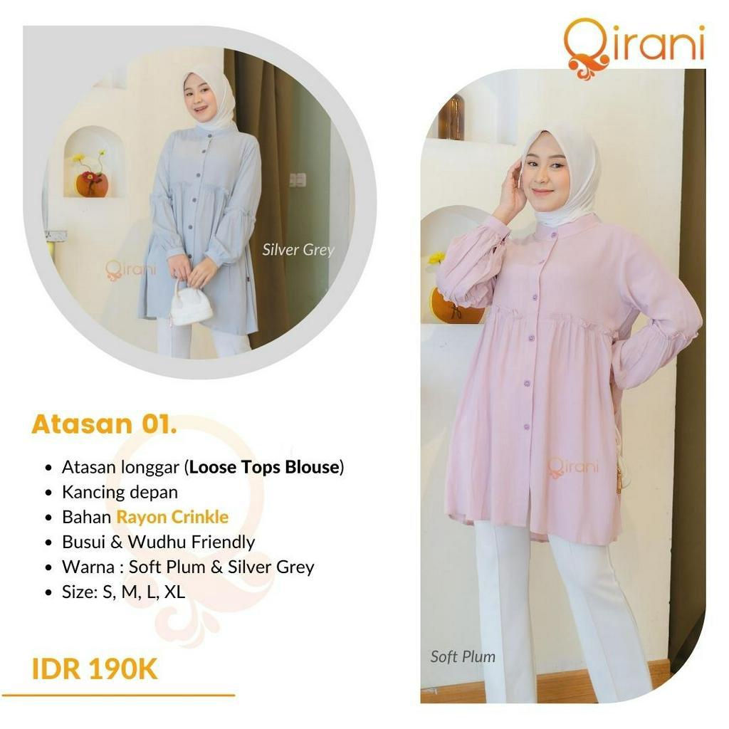 Qirani Atasan Blouse Wanita Longgar