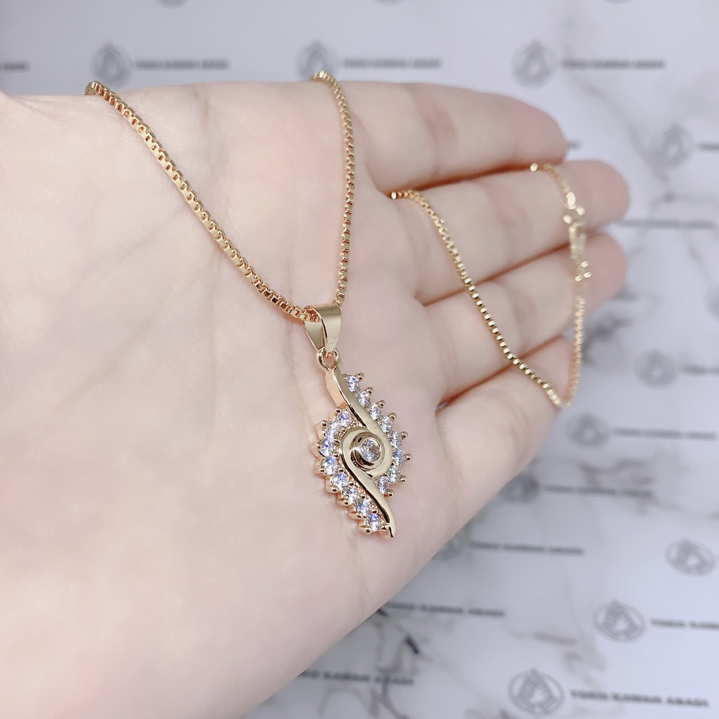 Kalung Xuping Gold Perhiasan Fashion Wanita liontin Permata Biola 22