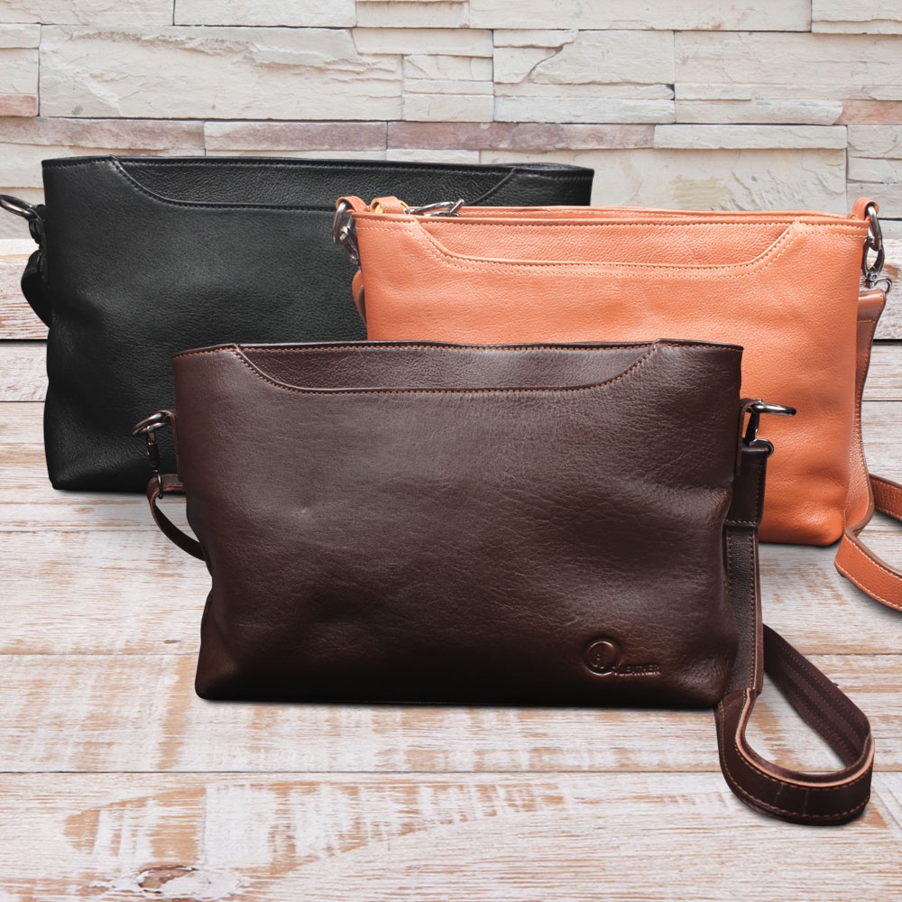 Tas Kulit Wanita Slingbag Selempang Kulit Cewek Waist Bag Waistbag Branded Original Kulit Awet Asli 
