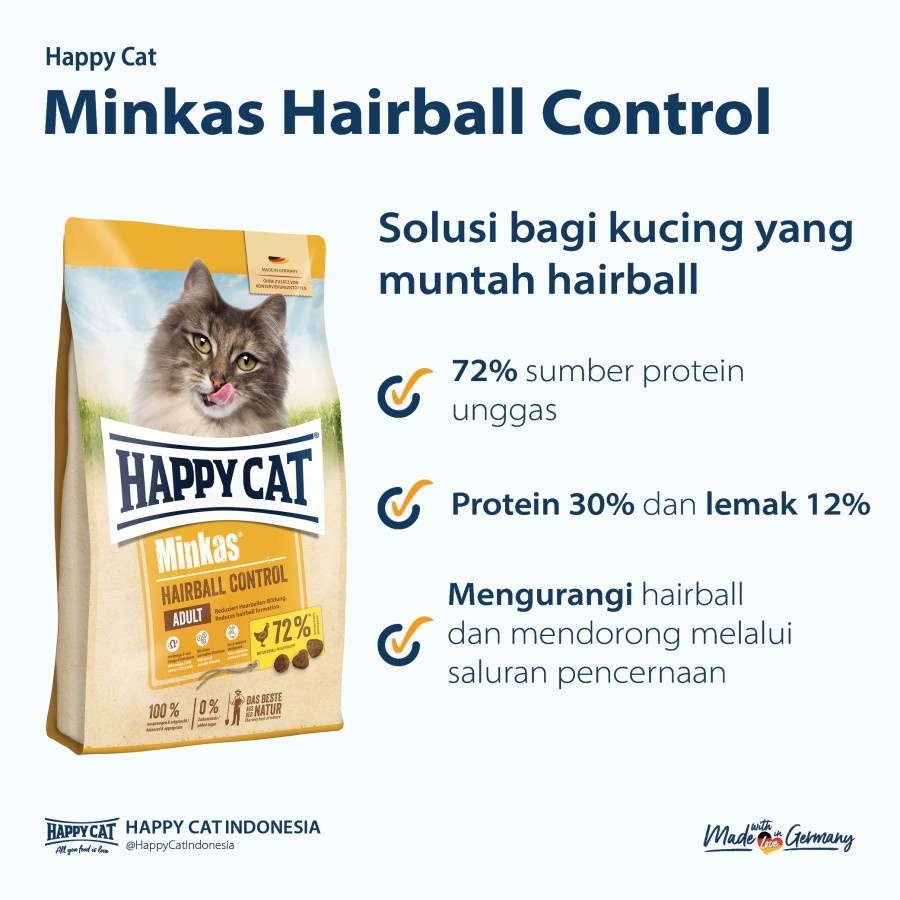 Happy Cat Minkas Hairball Control 4 Kg