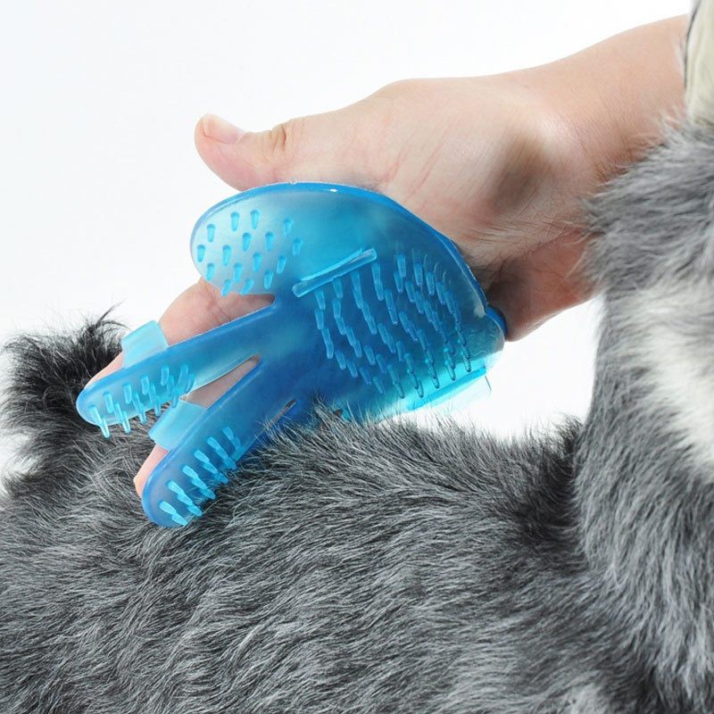 SARUNG TANGAN GROOMING PEMIJAT PEMBERSIH  &amp; PERAPI BULU KUCING DAN ANJING PET BRUSH GLOVE VA160