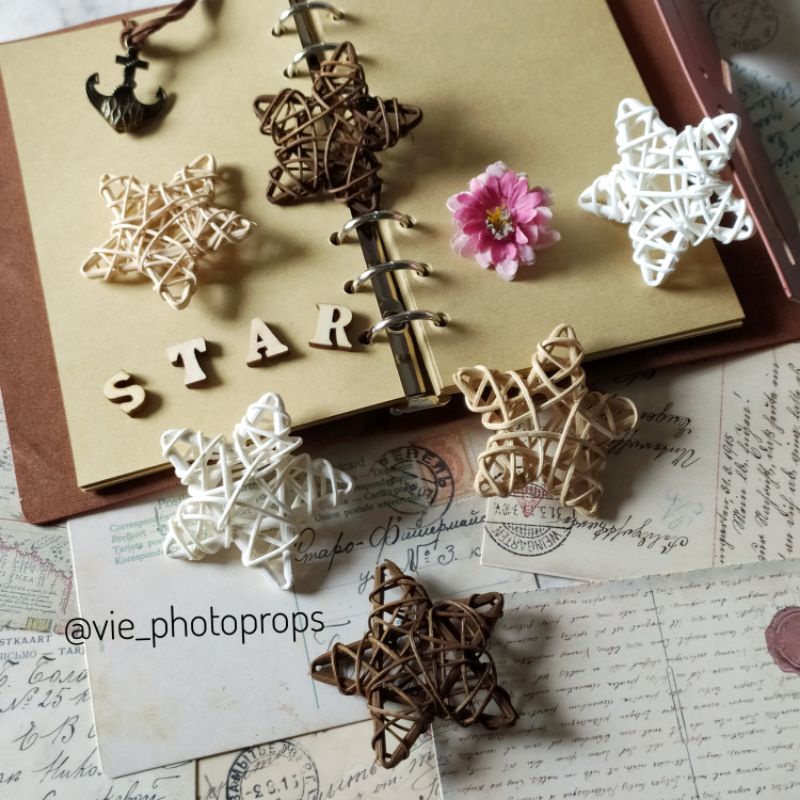 2pcs/set Hiasan Ranting Mini Love Star Dekorasi Rumah Pesta Props Foto Properti Fotografi