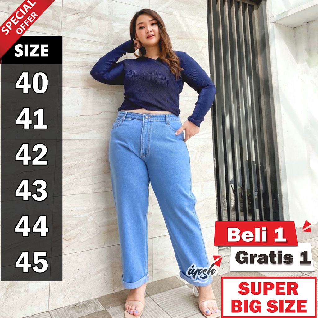 IYOSH - Jumbo Boyfriend Jeans Size 41-45 REAL CURVY