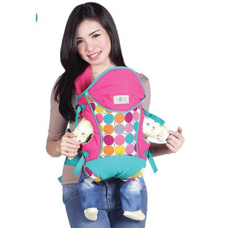 SNOOBY - Gendongan Ransel Bayi Depan Color Marbles TPG1041