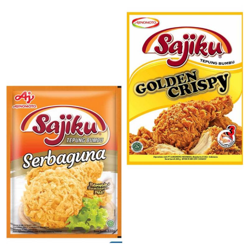 

Ajinomoto Sajiku Tepung Bumbu Serbaguna Golden Crispy 200 220 240 gr