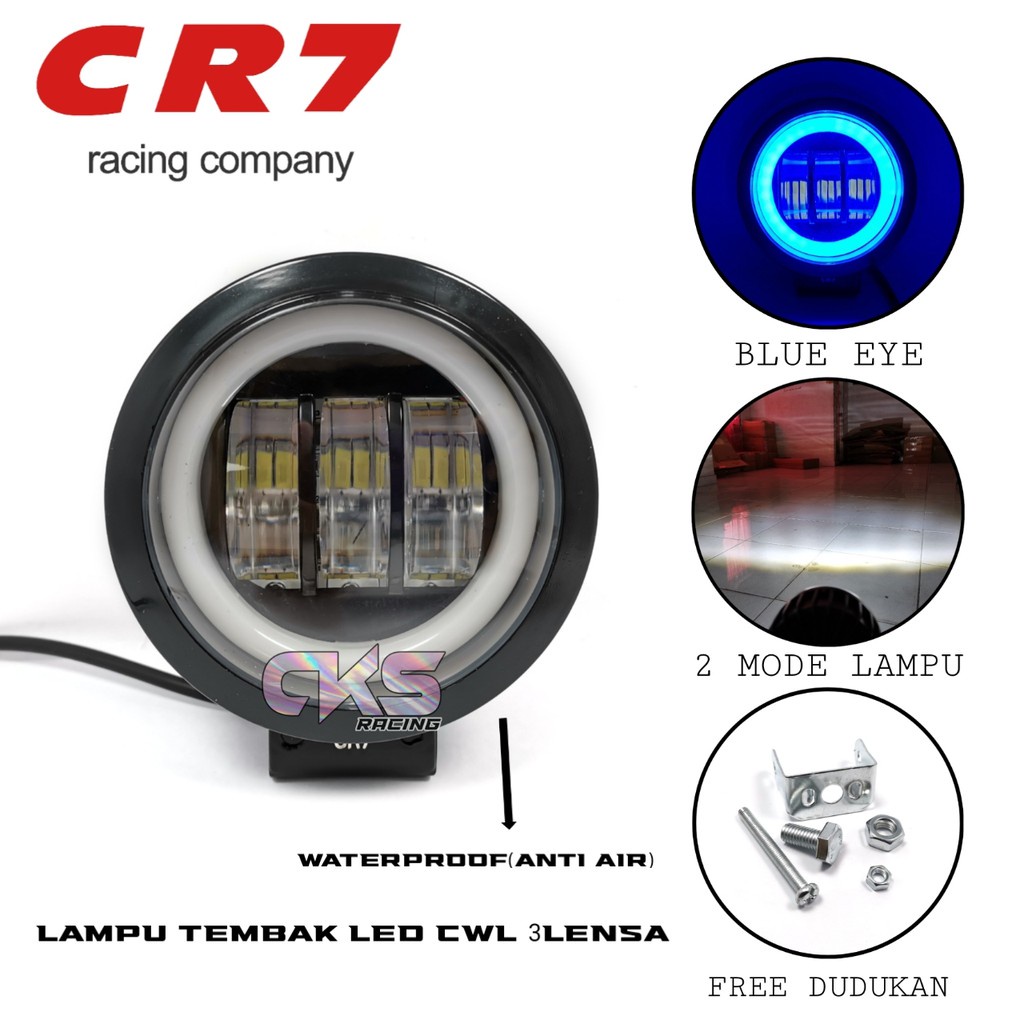 Lampu tembak sorott led cwl 3 mata lensa 4D 20 watt k30