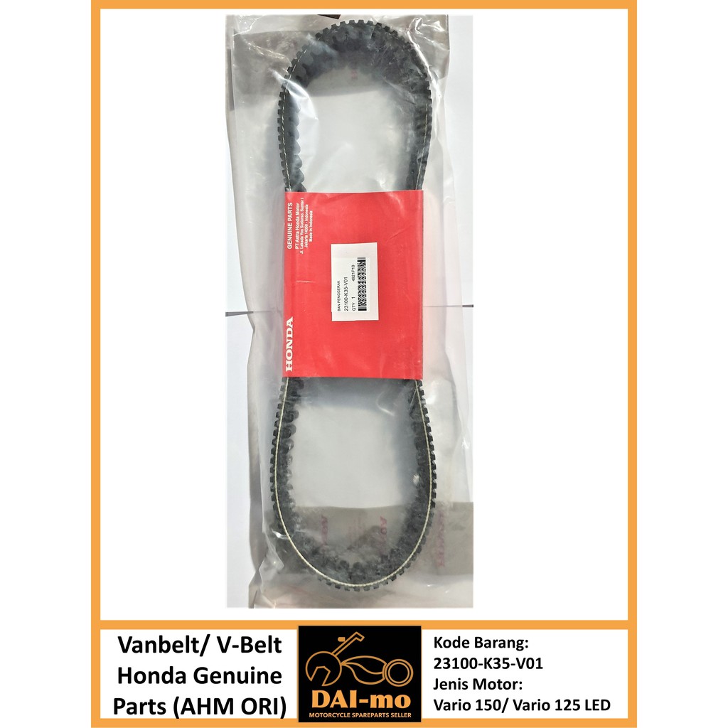 Vanbelt Vario 150/ Vario 125 Honda Asli 23100-K35-V01/ Van belt/ v belt/ vbelt/ AHM Ori