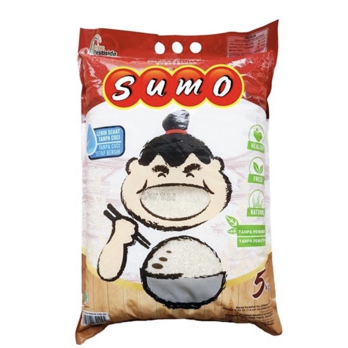 

Beras sumo premium kemasan merah 5Kg