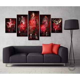 Poster Lukisan Animasi Akatsuki Naruto  Uchiha Itachi Bahan 