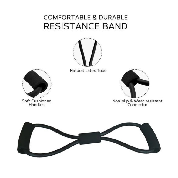 Tali Stretching Rope Olahraga / Tali Karet Elastis Stretch Rope Fitness Gym / Resistance Band Arms Tali Yoga Rubber Pilates-4