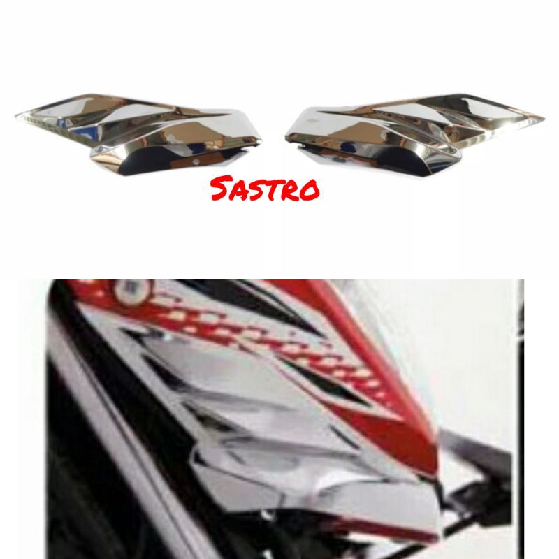 head lamp garnis crome suzuki satria fu facelift ori sga