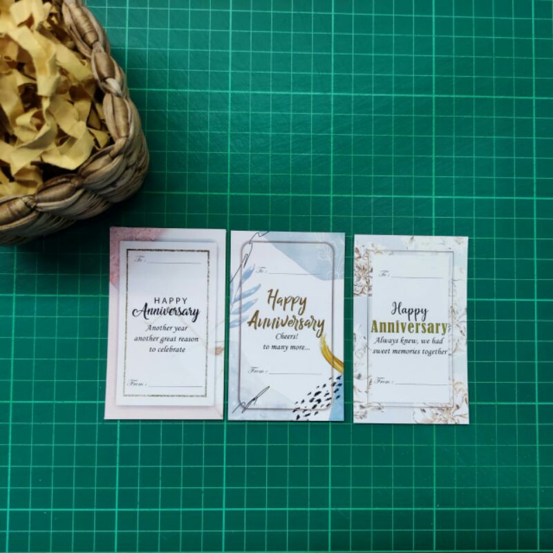 

kartu tag hampers happy anniversary 25 pcs